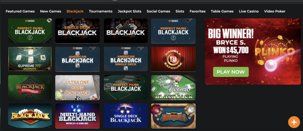 Brief 2023 Review of Mybookie Blackjack Games